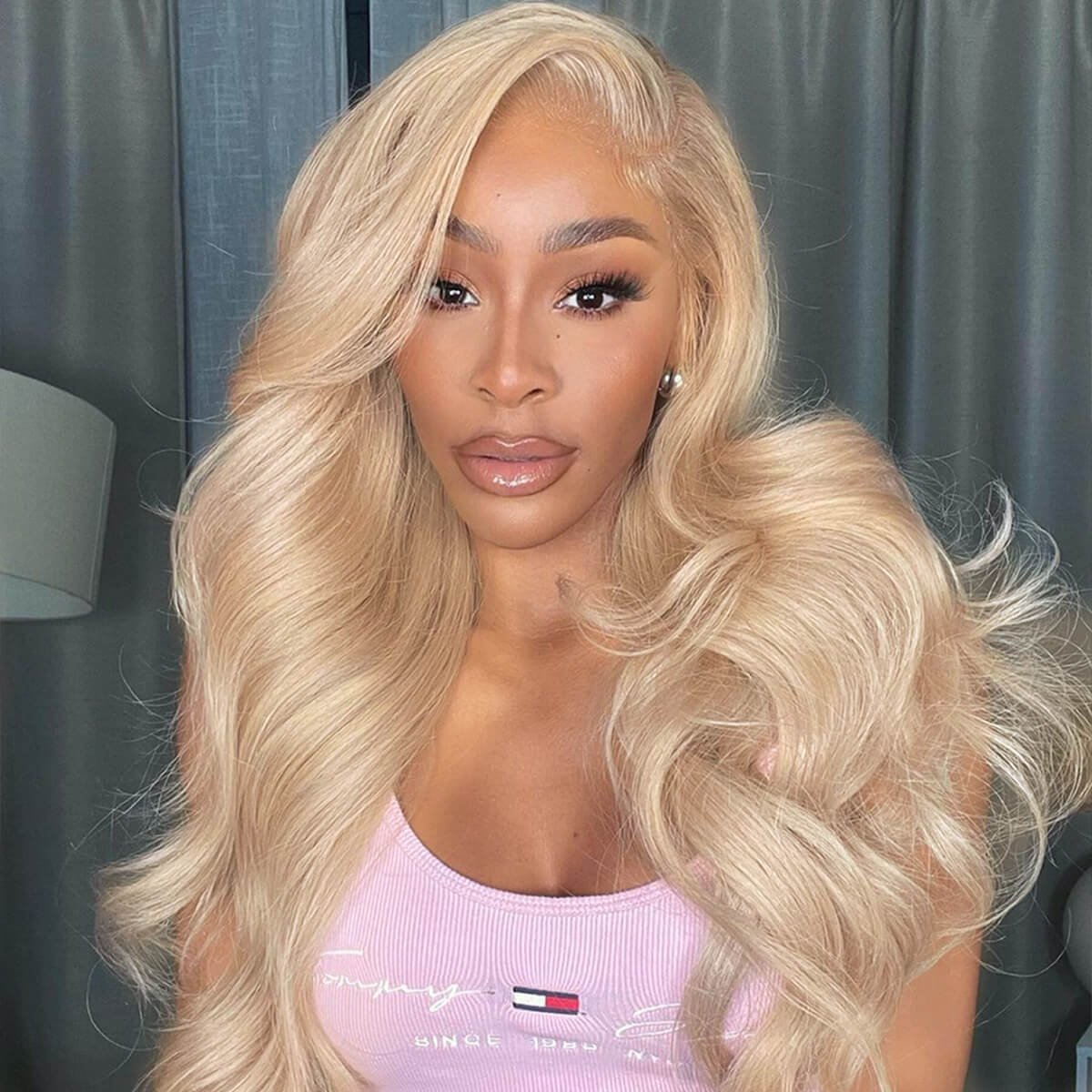 Ash Blonde Color Body Wave 13x4 Hd Lace Frontal Wig