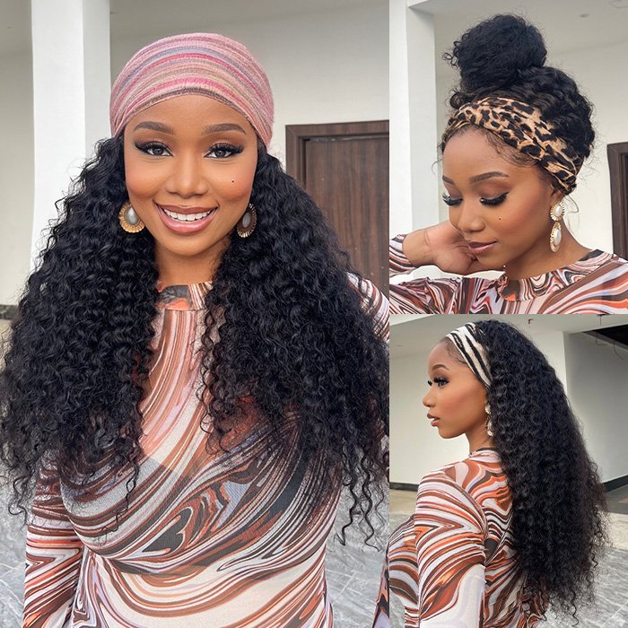 Brazilian Deep Wave Headband Wig